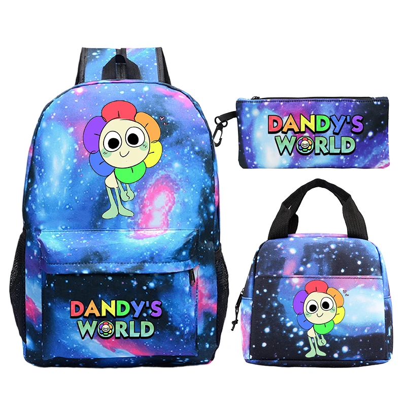 

3pcs Set Dandys World Backpack for Girl Boy Student Rucksack Lightweight Casual Kids School Bags Lunch Bag Gift School Mochilas