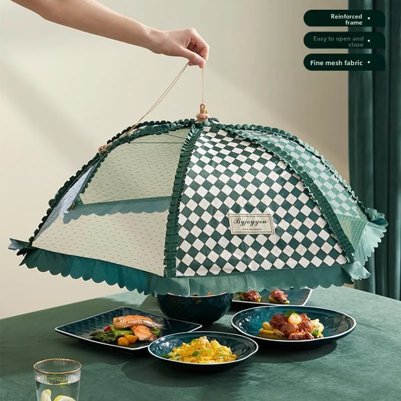 

Home Use Dustproof Table Cover Food Protection Fly Shield Foldable Meal Cover Umbrella Style Kitchen Essential Restaurant
