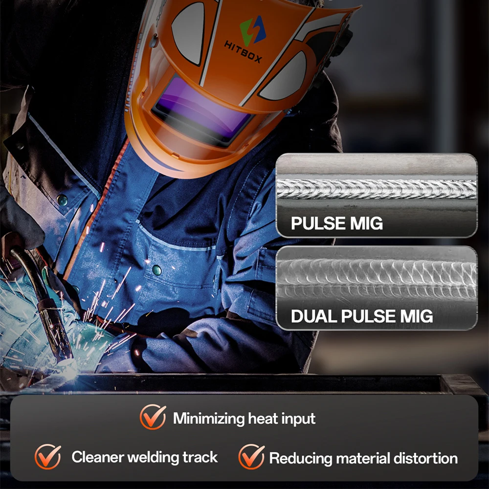 Hitbox 200a 4 in 1 Wechsel richter halbautomat ische Schweiß maschine Gas gaslos mig/Lift tig/mma Digital Panel Aluminiums chweiß gerät 220V