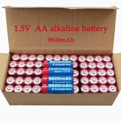 2-100PCS 2024 New AA Rechargeable Battery 9800mah 1.5V New Alkaline Rechargeable Batery for Led Light Toy Mp3