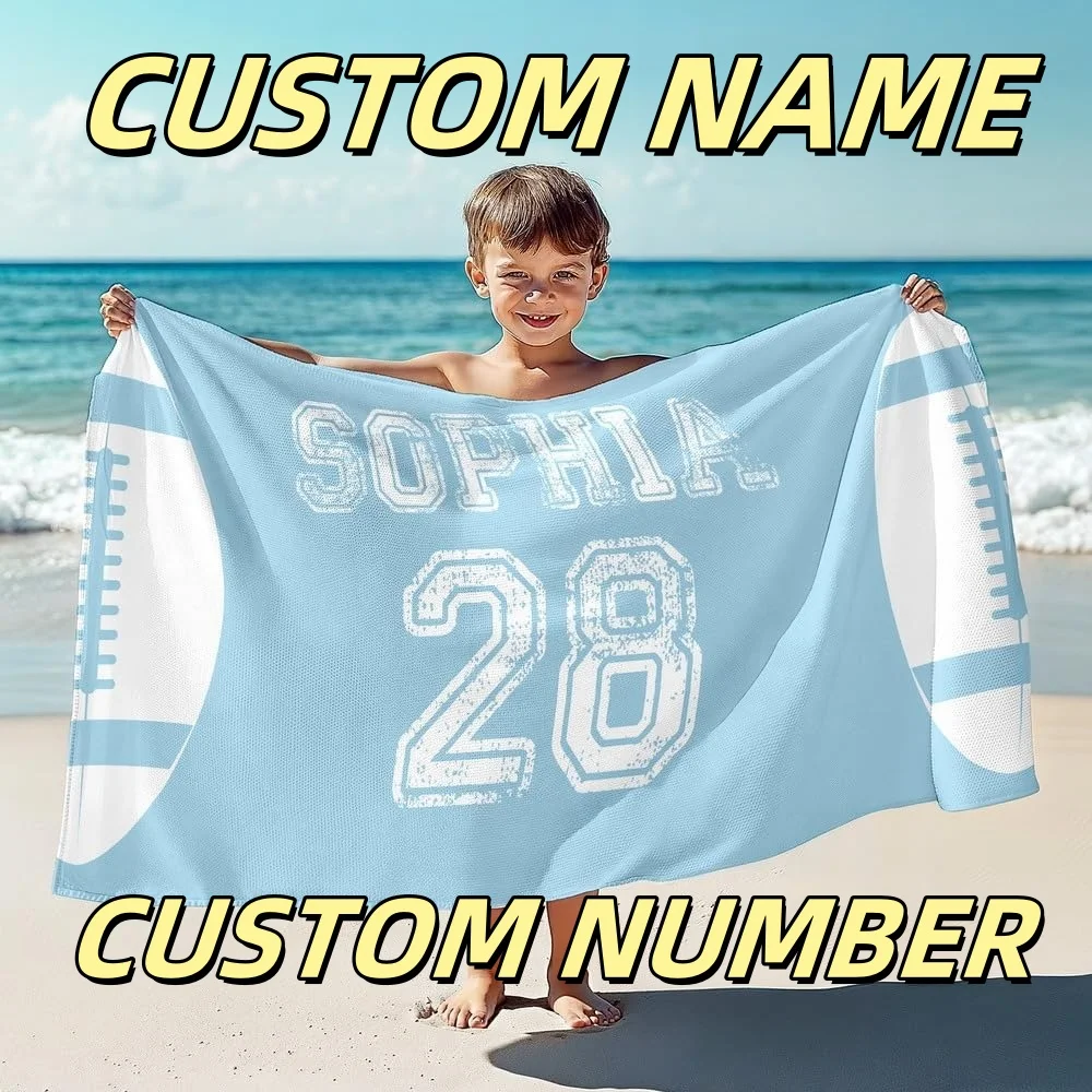 Maßgeschneiderte Strandtücher Baseball Team Super saugfähiges Badetuch Anti-Sand-Pool-Handtuch für Schule Jungen Mädchen personalisierte Handtücher – Detail 3