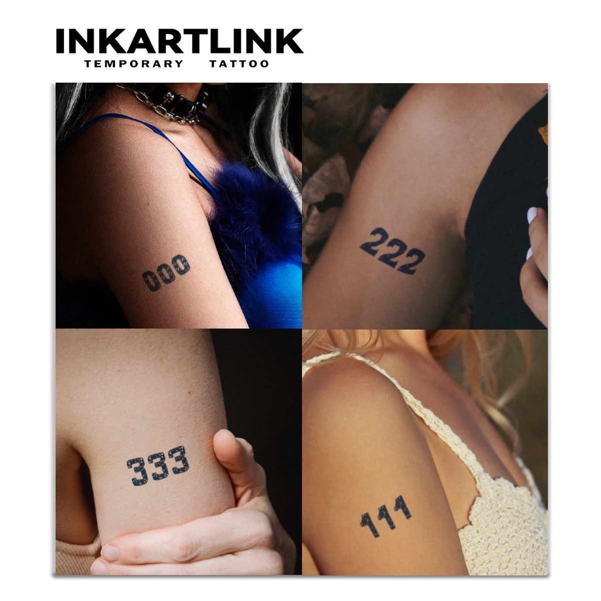 Digital Number temporary tattoo sticker, waterproof magic tattoo, lasts to 15 days fake tattoo, semi permanent tattoo