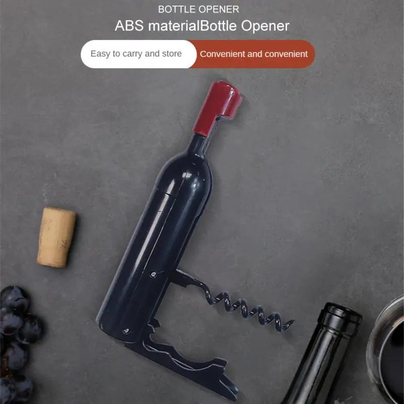 Corkscrews Bottle Foldable Champagne Refrigerator Wine Shaped Corkscrew Magnet Multifunctional Bottle Shaped Wine Opener