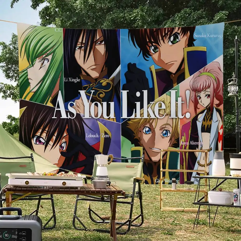 Classic Mecha Anime C-Code G-Geass Family Gatherings Outdoor Atmosphere Flags Camping Decorations Banners