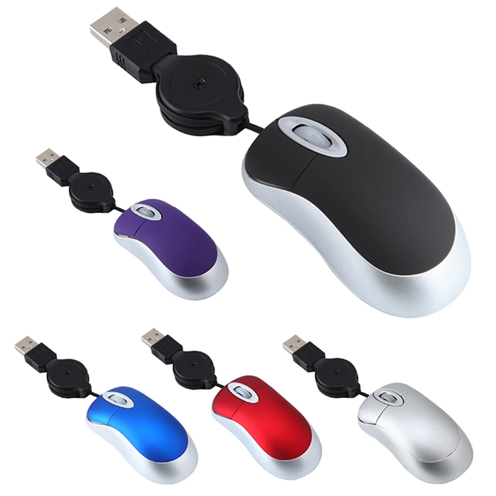 

Ergonomic USB for Wired Mice Laptop Mini Portable Working Mouse Lightweight 1600DPI Computer Mice Notebook Travel
