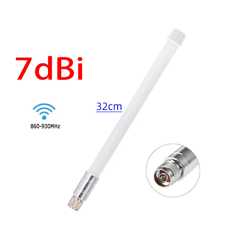 868MHz 915MHz 7dBi Fiberglass For Omni Antenna N Type Male Connector For LoRa Helium Hotspot HNT Miner Long Range Outdoor
