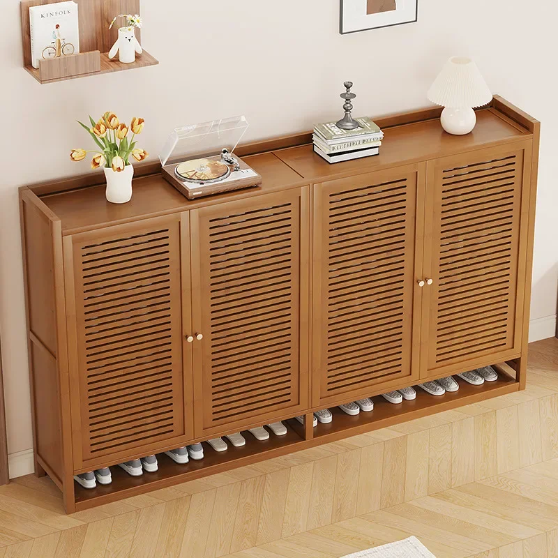 Multilevel Shoe Cabinet Entryway Storage Organizer Large Capacity Dustproof Freestanding Shoe Shelf Shoes Rack Home Furniture