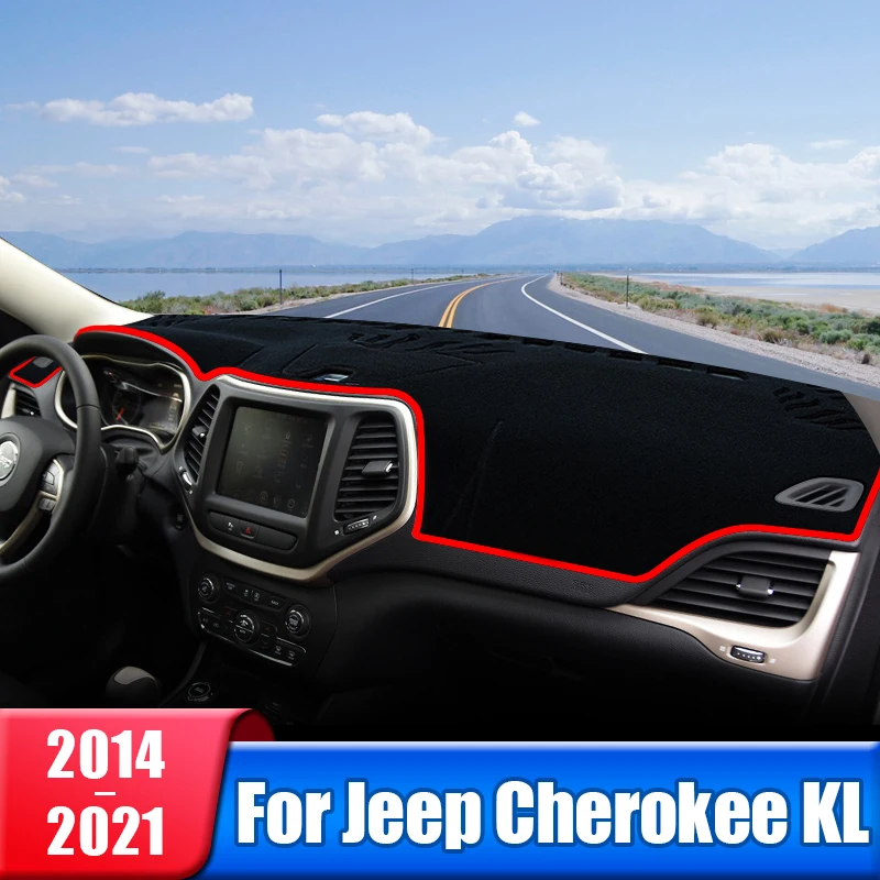 

Car Dashboard Cover For Jeep Cherokee KL 2014 2015 2016 2017 2018 2019 2020 2021 Instrument Desk Sun Shade Mat Pad Accessories