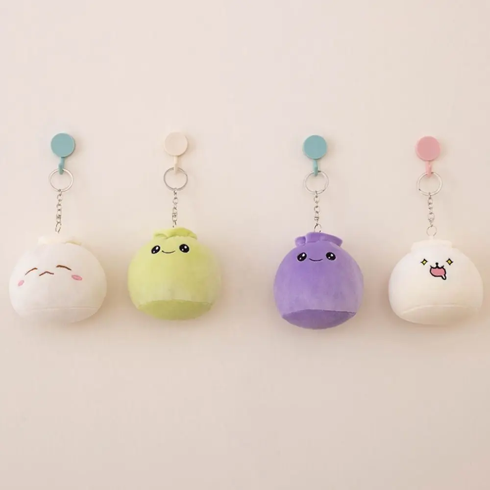 Muñecas suaves chinas de arroz Bao, llavero de comida de cara de felpa, bollo relleno al vapor Bao Zi, llavero de albóndigas de felpa de dibujos animados, regalo para niños