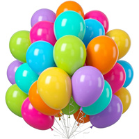 50PCS Multicolor Rainbow Balloons Arch in Blue Green Purple Yellow Orange Hot Pink Latex Balloons For Birthday Wedding Party
