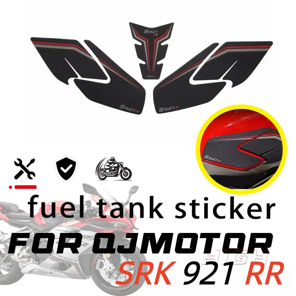 Fuel Tank Anti-Slip Pad Fishbone Sticker Protective Decal Fit FOR QJMOTOR SRK921RR