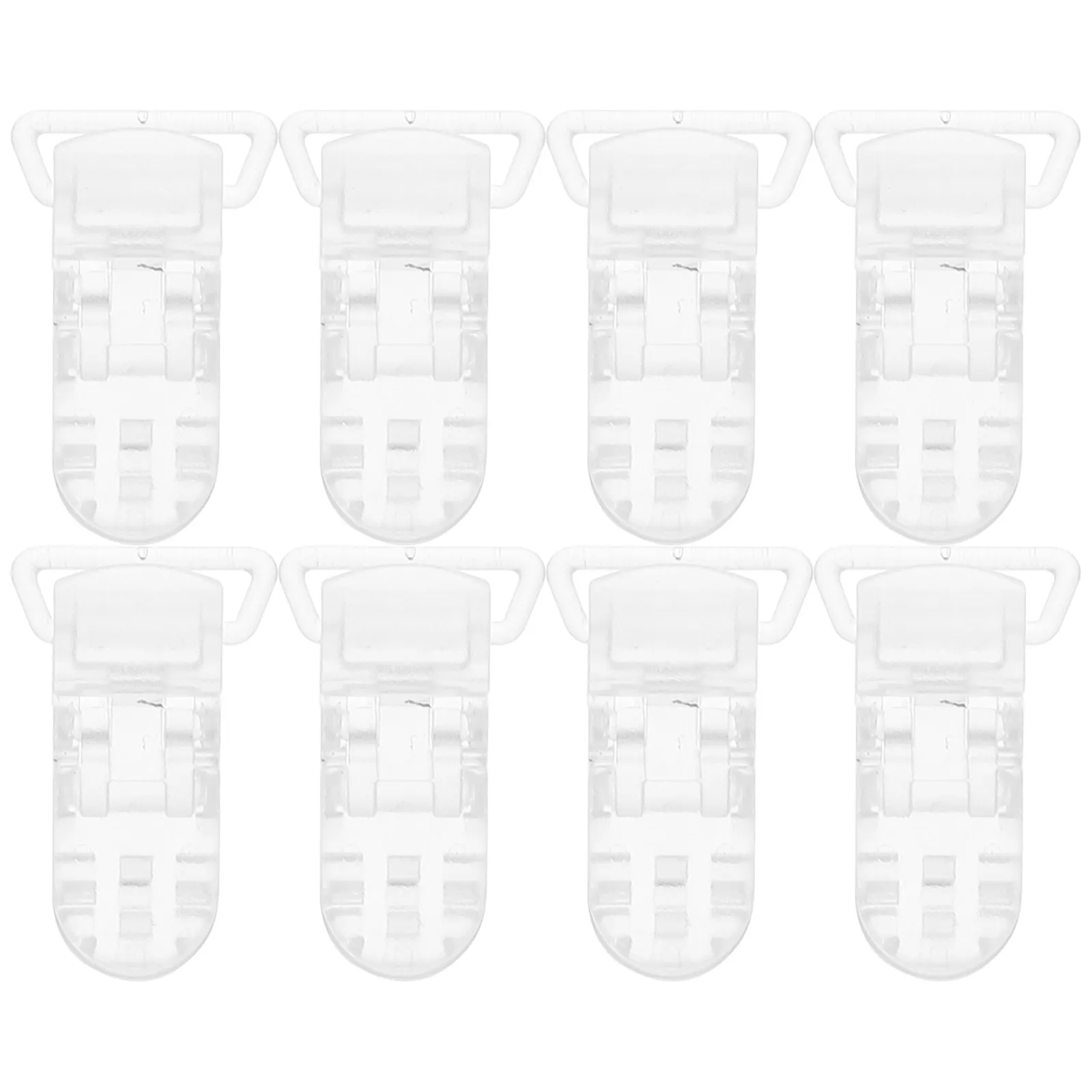 

25Pcs Transparent Pacifier Clips T-Shaped Plastic Baby Accessory Holders for Crafts Straps Badges Snag-Free Ribbon Insert