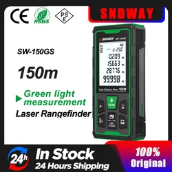 SNDWAY Laser Distance Meter 200/150/120M LCD Digital Laser Rangefinder Electronic Roulette Trena Metro Measuring Tape Ruler Test