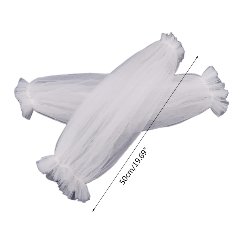 MXMB Detachable Bridal Puff Sleeves Wedding Removable Long Sleeves White Black Handmade Wedding Bridal Arm Decorations