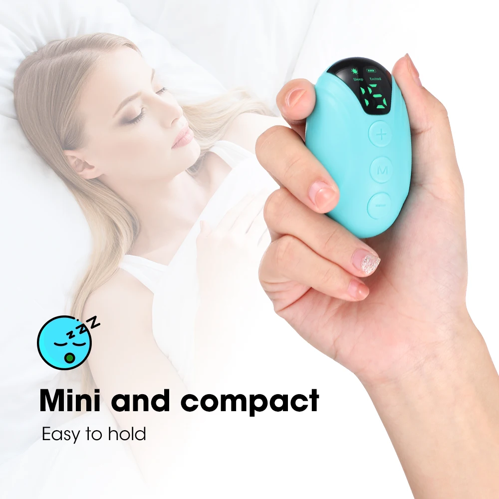 15 Levels Smart Handheld Sleep Aid Microcurrent Pulse Nerves Hypnosis Insomnia Soothe Device Anxiety Mental Stress Relief