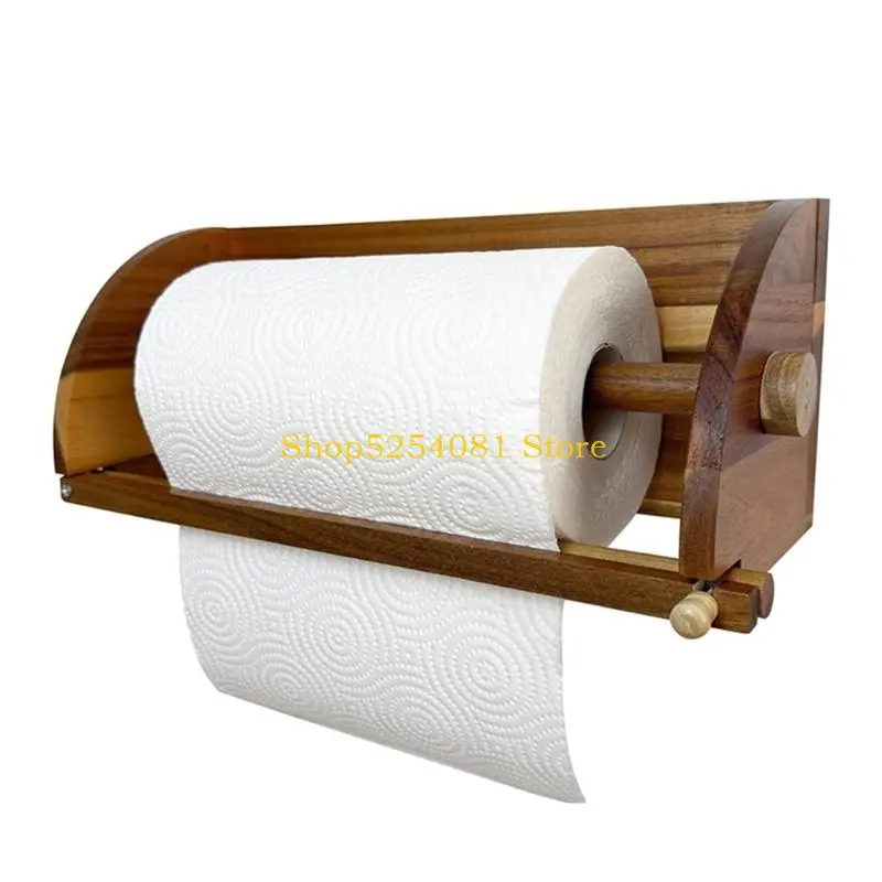 AXYC Wood Paper Towel Holder With Natural particle For Modern Kitchen Decoration