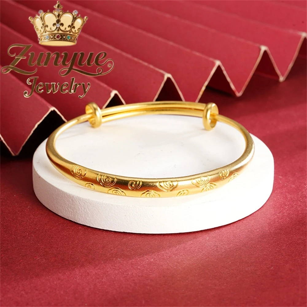 

Sand Gold Bracelet Auspicious Cloud Pattern Bracelet Luxury Quality Jewelry Fashion Jewelry Exquisite Charms Elegant Gift Friend