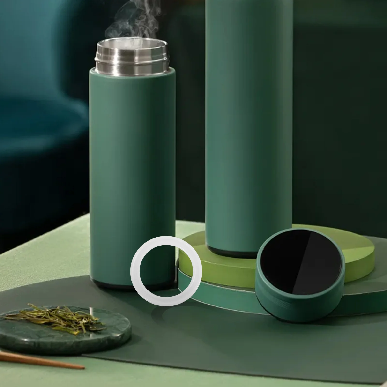 

4Pcs Airtight Silicone Gaskets for Insulated Bottle Lids Superior Sealing Performance for Hot Cold Drinks Sealing Ring