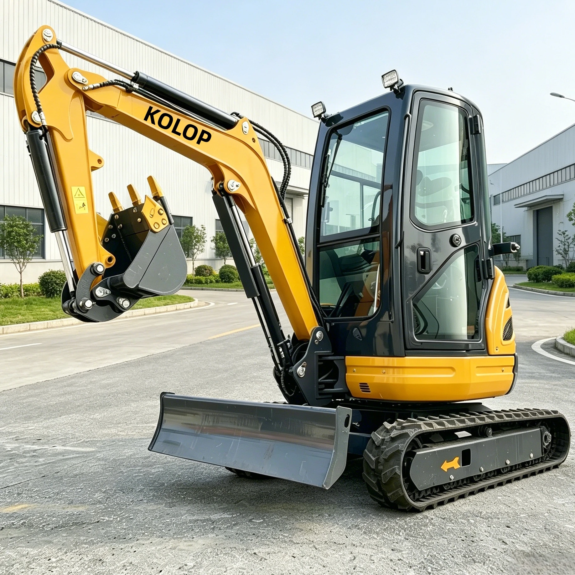 Hot selling 2 Ton 2.5 Ton Enclosed Cab Mini Excavator EURO 5 Kubota Diesel Engine Customized Multifunctional For Garden