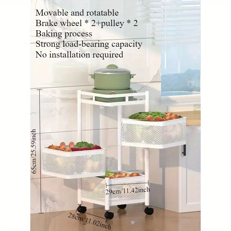 New rotating storage rack multi-function. Household detachable storage basket
