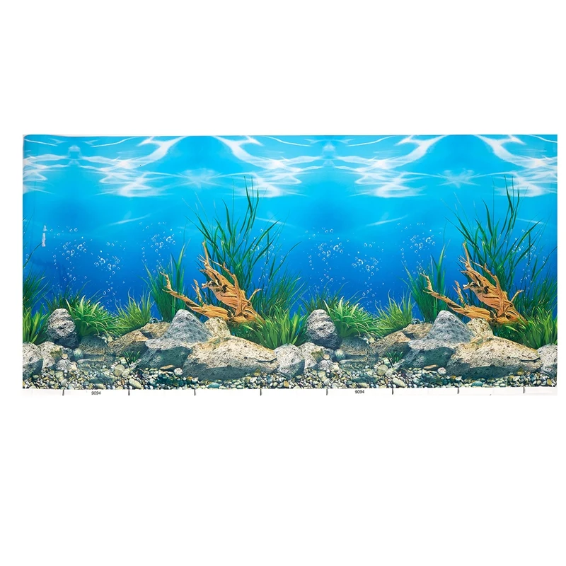 Aquarium Background Paper HD Picture 7D Three-Dimensional Fish Tank Wallpaper Background Painting Double Sided Aquarium Decorati