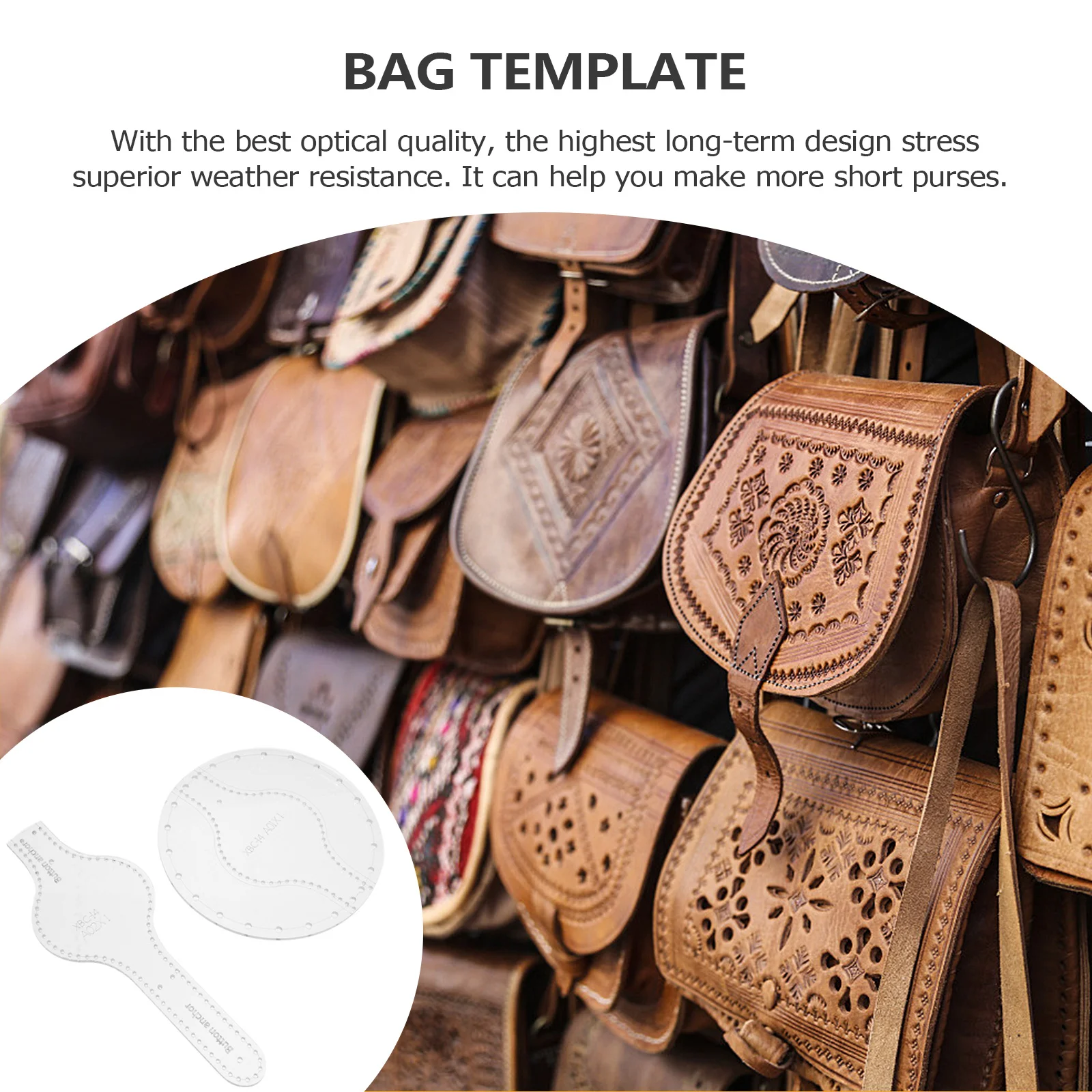 

2Pcs Transparent Acrylic Wallet Template High Durability Craftwork Tool for Short Purse Making DIY Handmade Supplies