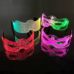 Hot LED Luminous Glasses Neon Light Up Visor Eyeglasses Bar Party Glasses For Halloween Christmas Festival Glow Party Decoration