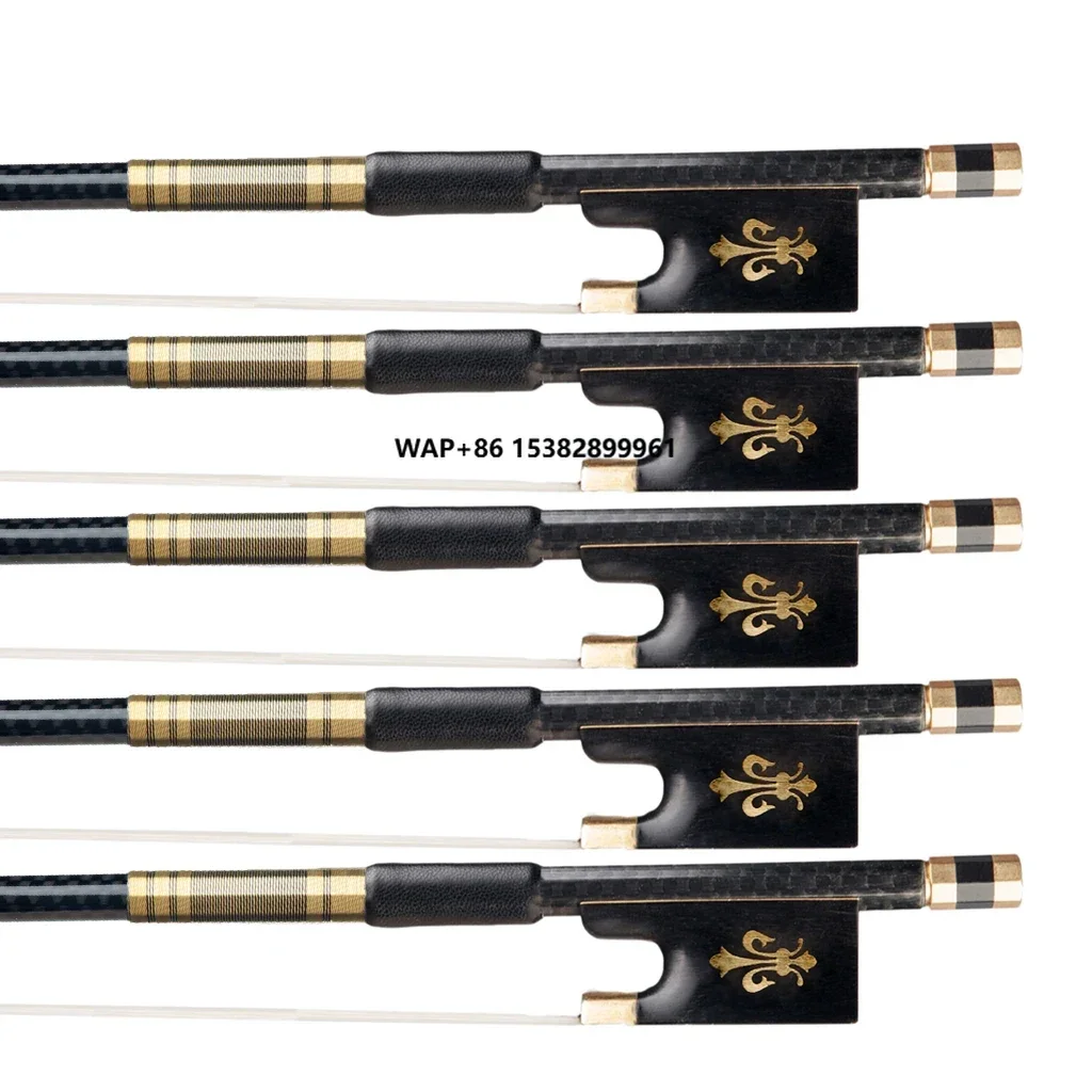 5PCS 4/4 Size Carbon Fiber Violin Bow Grid CF Stick Fiddle Acoustic Violin Parts Accessories