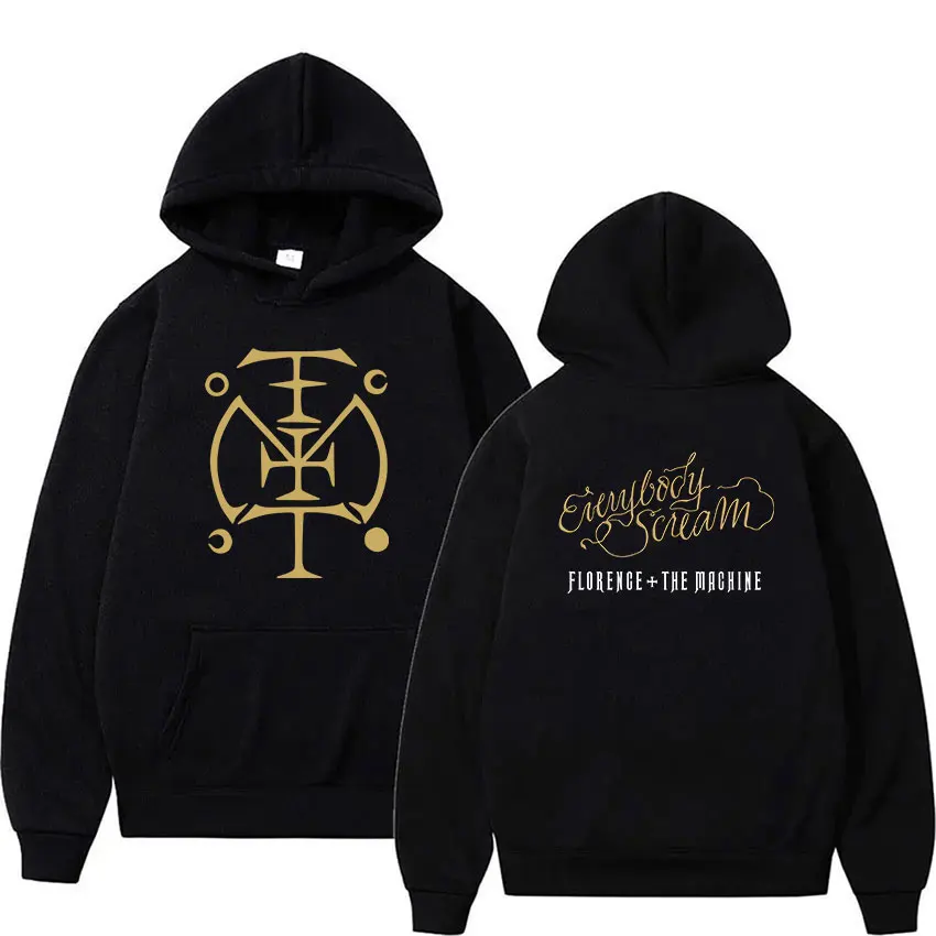 Florence The Machine Everybody Scream Tour 2026 Print Hoodie Men Women Fleece Clothing Fashion Long Sleeve Oversized Sweatshirt