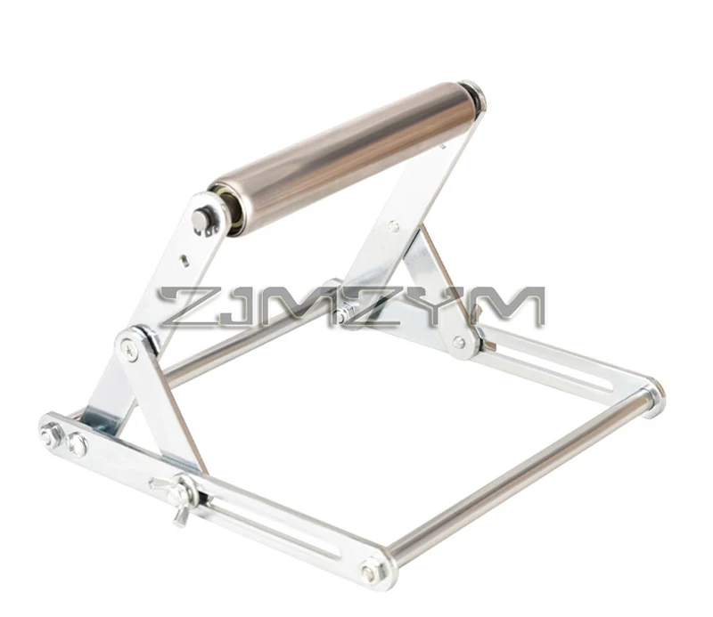 Foldable Stainless Steel Stand with One Roller Adjustable Cutting Machine Support Frame Material Support Bracket For Cutting