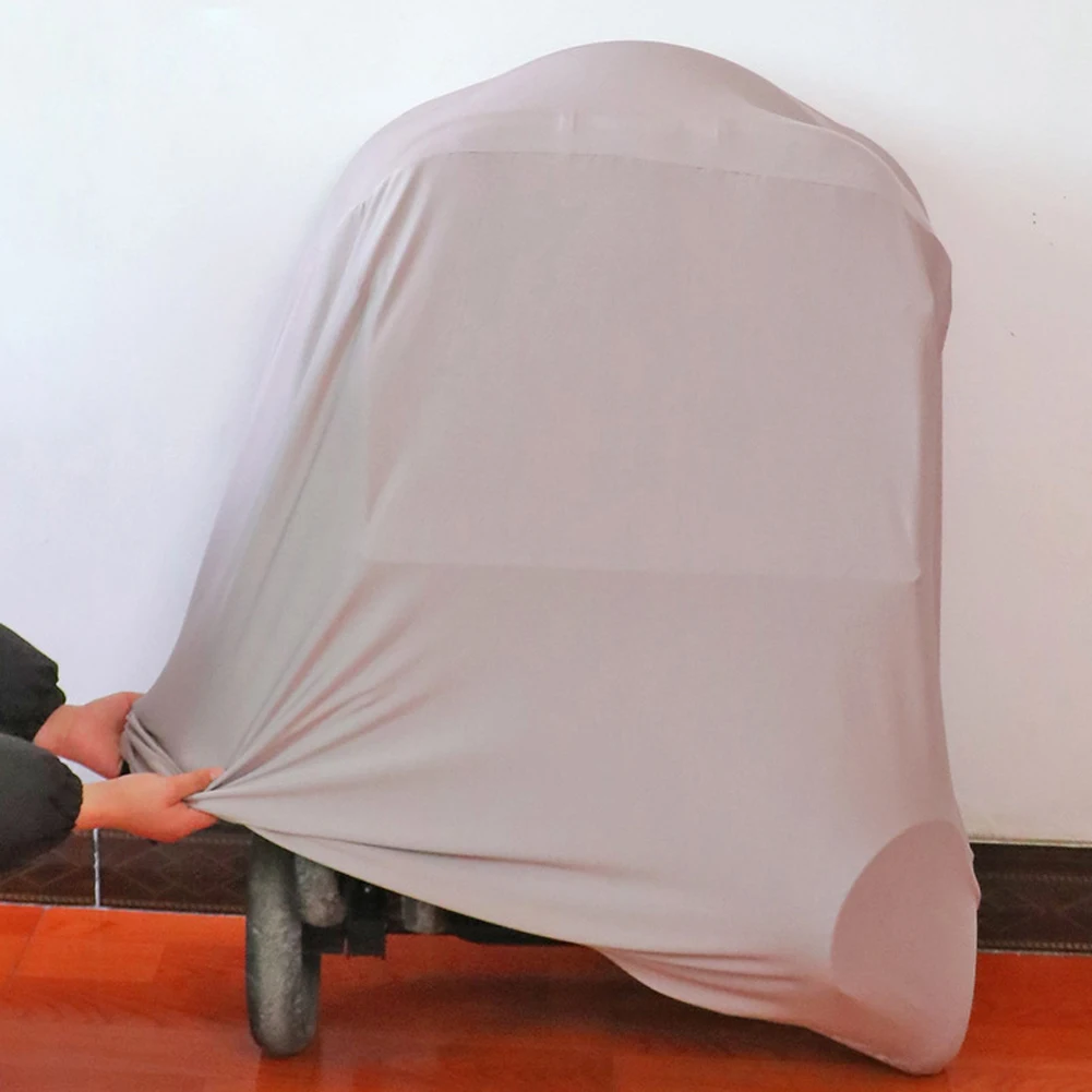 Stroller Cover Elastic Fit Soft Fabric with Drawstring for Dust Protection Compatible with Umbrella and Travel Strollers