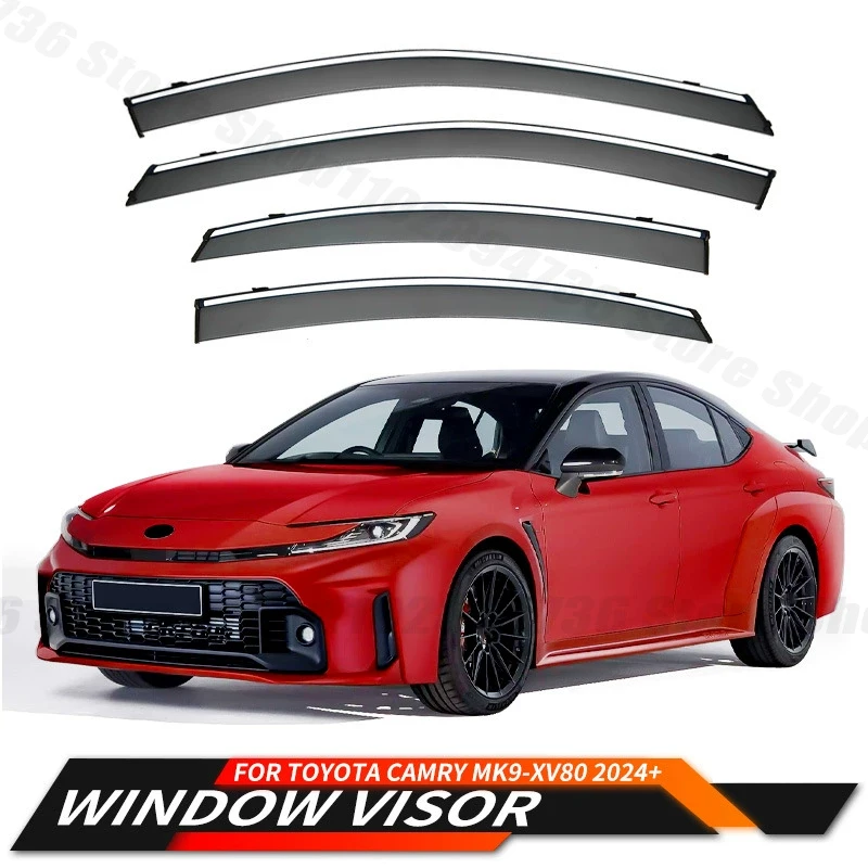 Window Visors For Toyota Camry MK9-XV80 2024+ Side Window Rain Guard Wind Deflector Weathershield Vent Visor for Car Windows