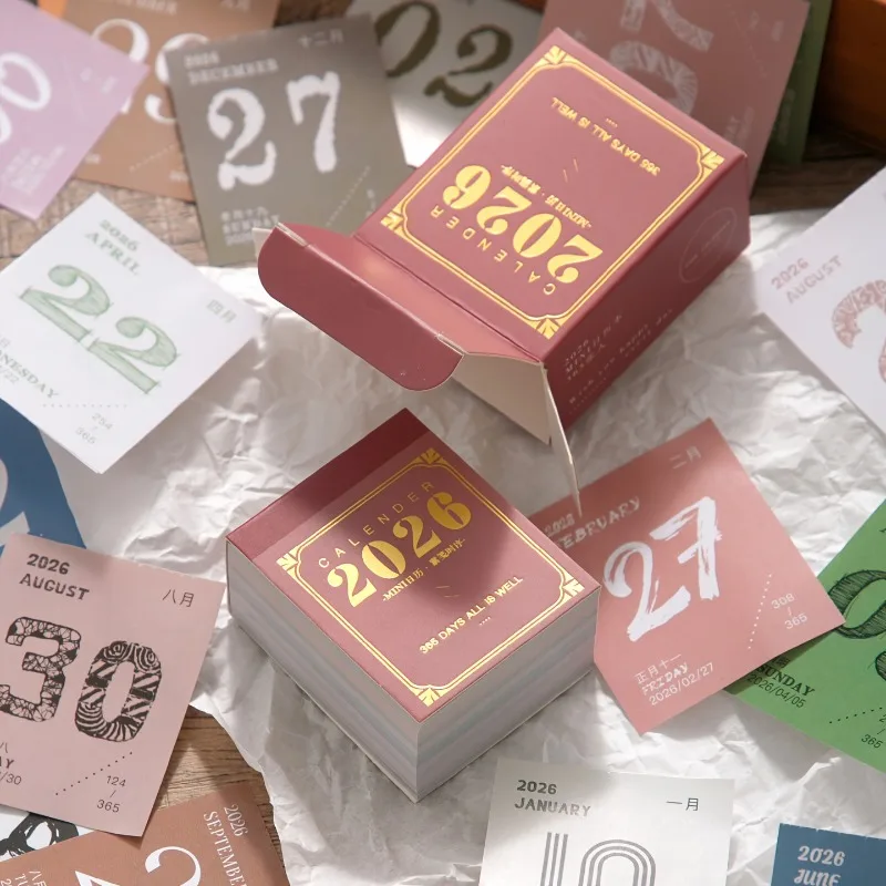 2026 Mini Calendar,Undated Daily Planner for Office School Home,Compact Desk Organizer Notebook,Gift for Students Professionals