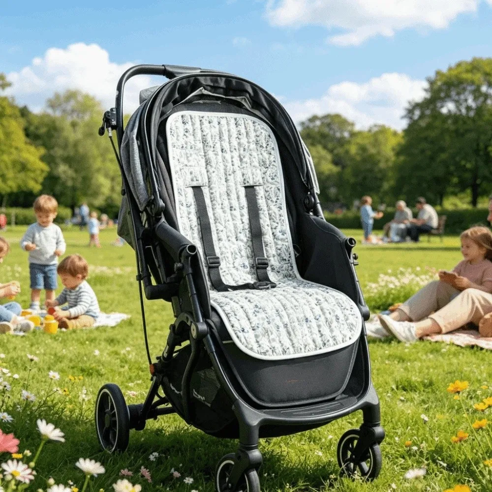 

Breathable Baby Stroller Seat Cushion Cotton Comfortable Pushchair Liner Pad Soft Universal Fit Stroller Accessories Newborn