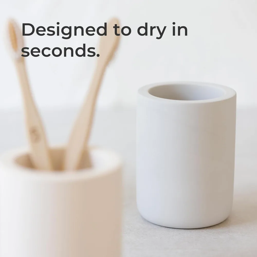 حامل فرشاة الأسنان الحجري من Selegna، حامل فرشاة أسنان دياتوميت للحمام، فرشاة أسنان كهربائية سريعة الجفاف #2