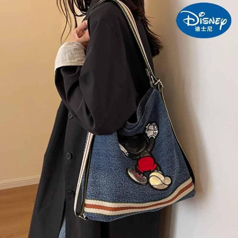 

Новая женская сумка Disney с Микки, роскошная брендовая модная женская сумка через плечо, вместительная многофункциональная сумка, Мультяшные подарки