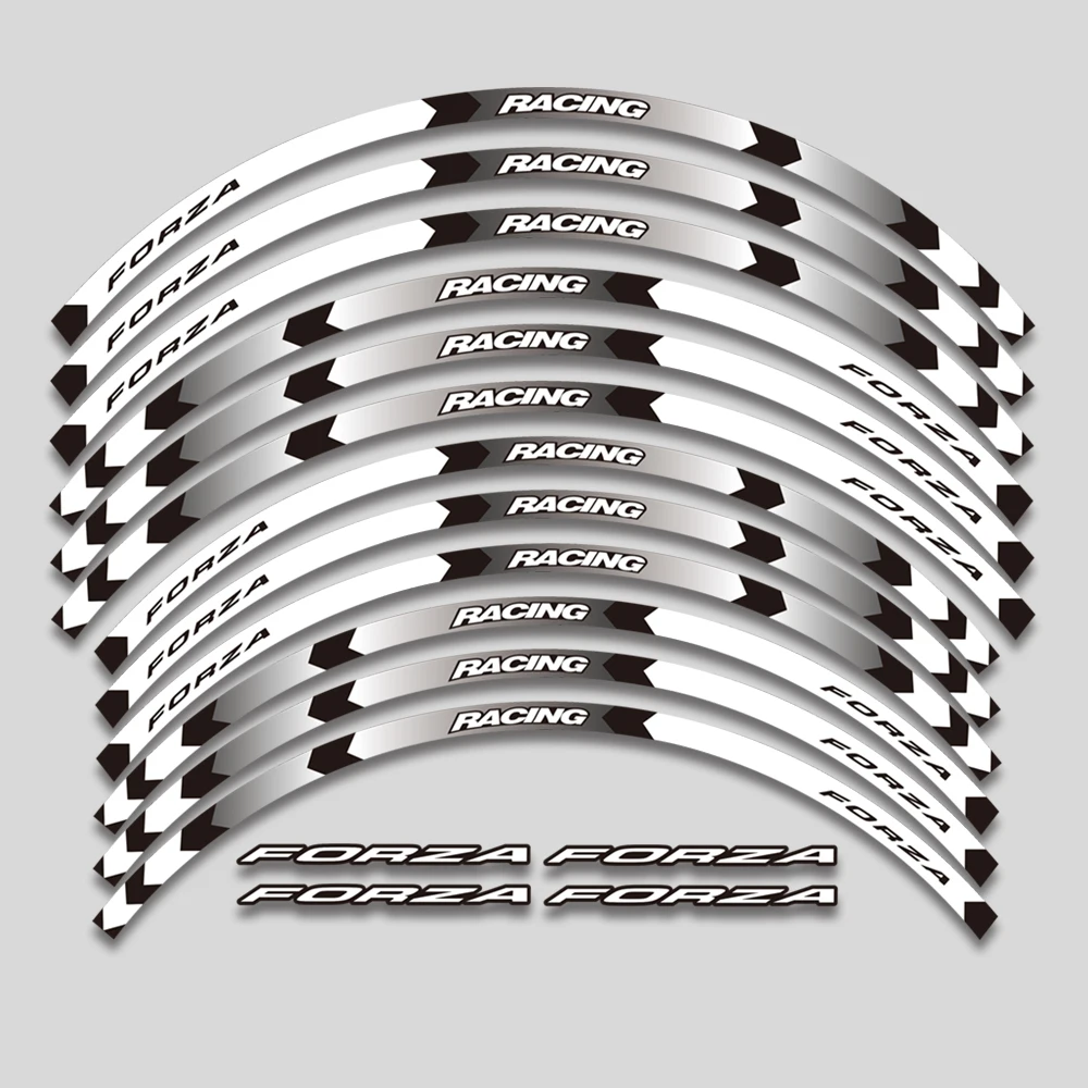 15″17″ Rim Motorcycle Wheel Stickers Reflective Stripes Rim Decals Scooter Hub Accessories Wat For Honda FORZA 750 Forza 750