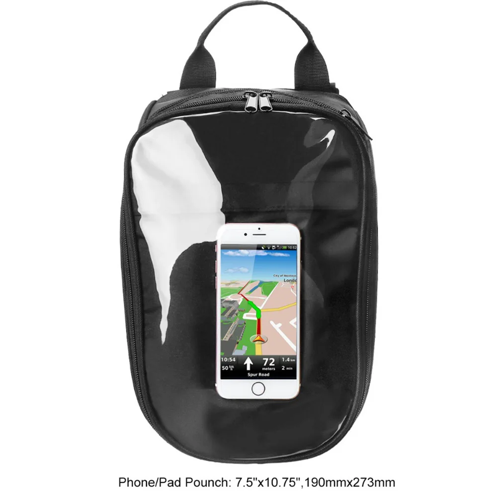 

Magnetic Motorcycle Fuel Tank Waterproof Storage Organizer 4 Magnetic Components Multi Compartment For Long Rides Cycling Bag