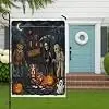 Fun Halloween Creepy Basset Hound Dog Garden Flags 12x18 Inch for Outside, Horror Haunted House Standard Vertical Linen Flag llz