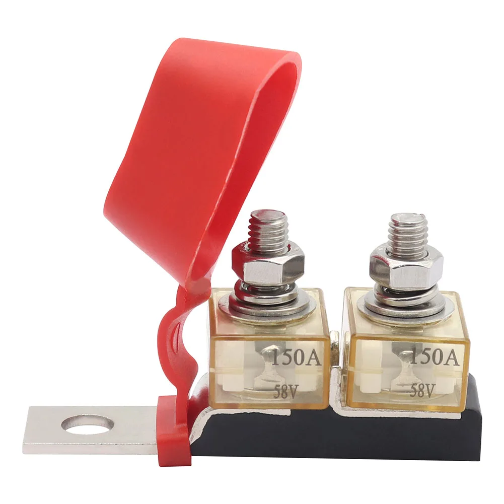 

Комплект блока предохранителей для крепления клемм M8, 30A-300A, 58 В, водонепроницаемый предохранитель, клемма аккумулятора, держатель предохранителя аккумулятора с морским рейтингом