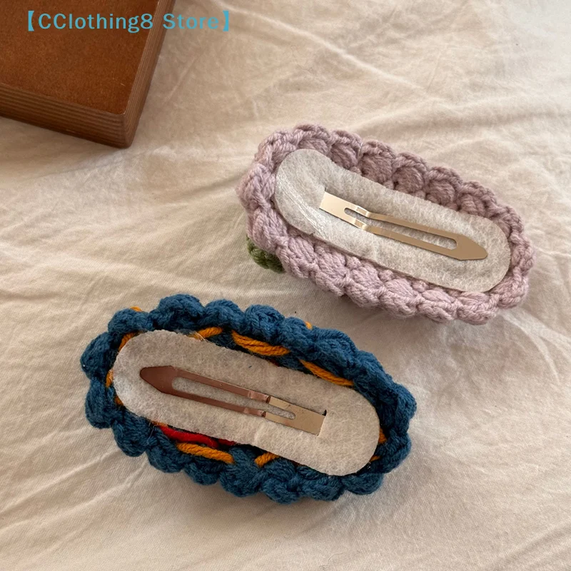 

Handmade Wool Crocheted Sweet And Cute Hairpin Cartoon Fruit Autumn And Winter BB Clip Bangs Clip Hairpin 【AliS8】