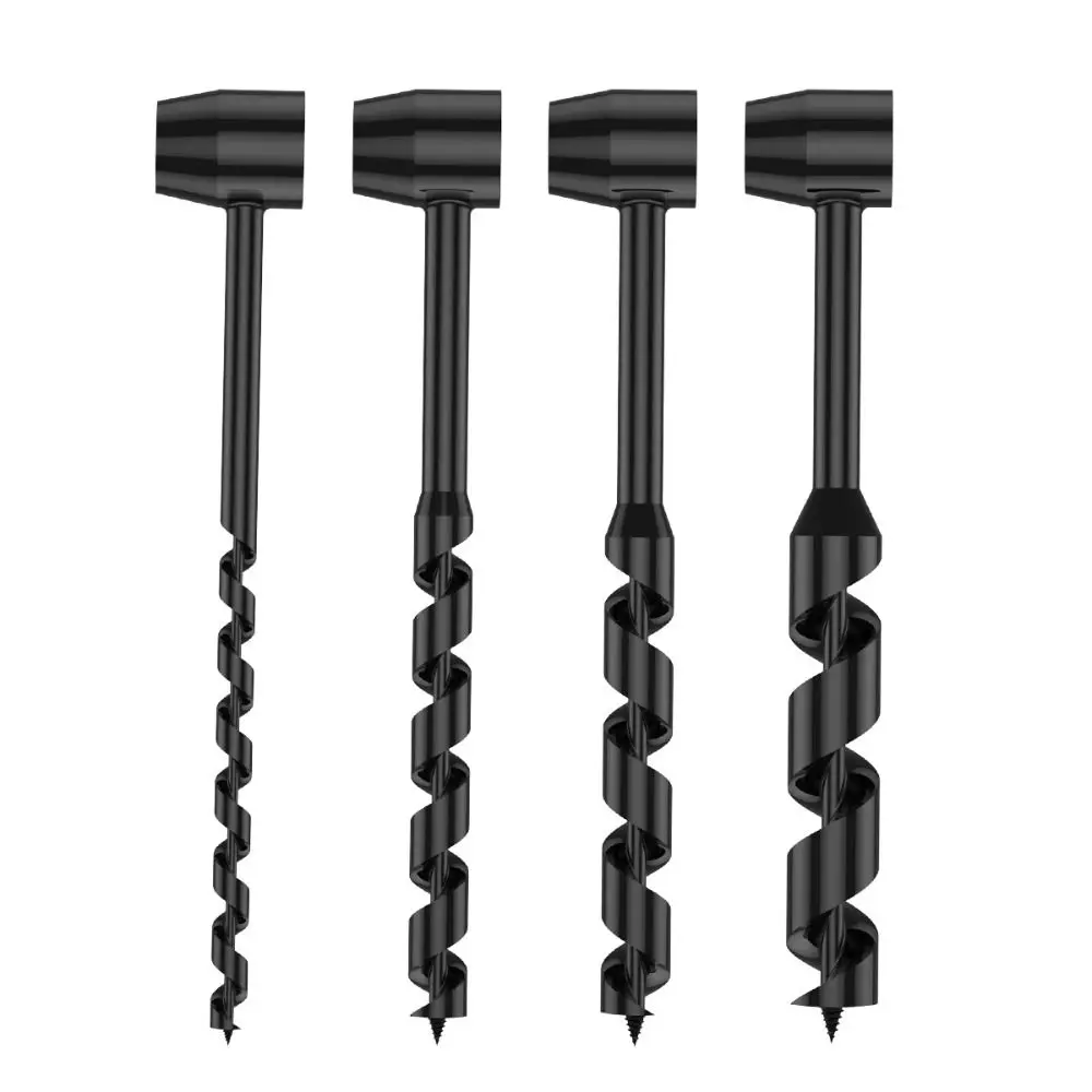 Wild Survival Hand Drill Portable Carbon Steel Manual Auger Drill Manual Wood Punch Tool