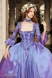 Women's 1770s Rococo Marie Antoinette Ball Gown Dress Princess Royal Court Robe la Francaise Sack Back Dress Classical Dress