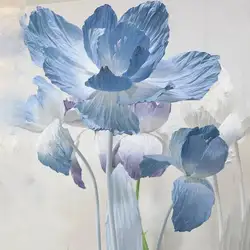 Artificial Big Iris Paper Flower Wedding Road Leading Flower Stand Birthday Party Backdrop Decor Window Layout Handmade Flowers