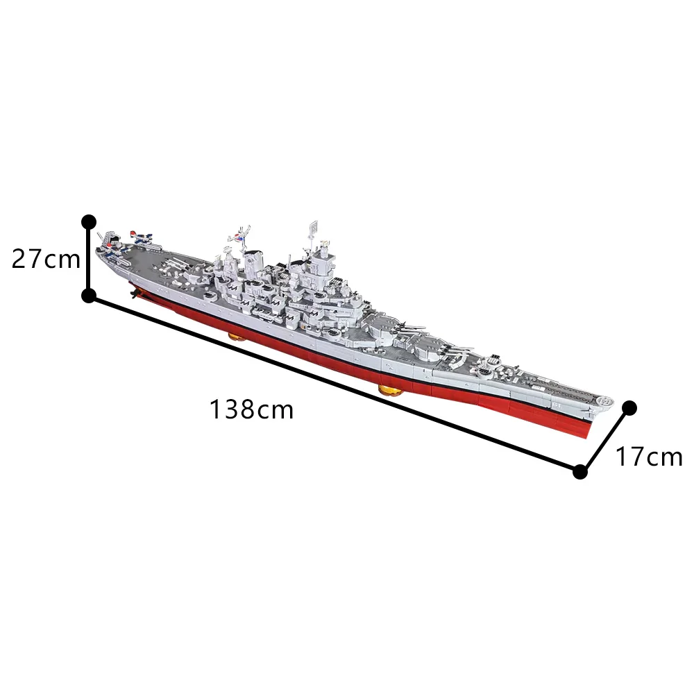 Gobricks MOC USS Iowa BB-61 cuirassé briques modèle USS Missouri BB-63 les croiseurs marins de classe Lowa blocs de construction jouet cadeau
