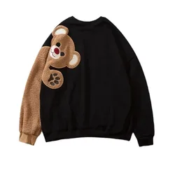 Fleece Bear Top Oversized Harajuku Hoodies 2022 Autumn Winter Women Japanese style Sweatshirts Female Full Sleeve Pullover Loose