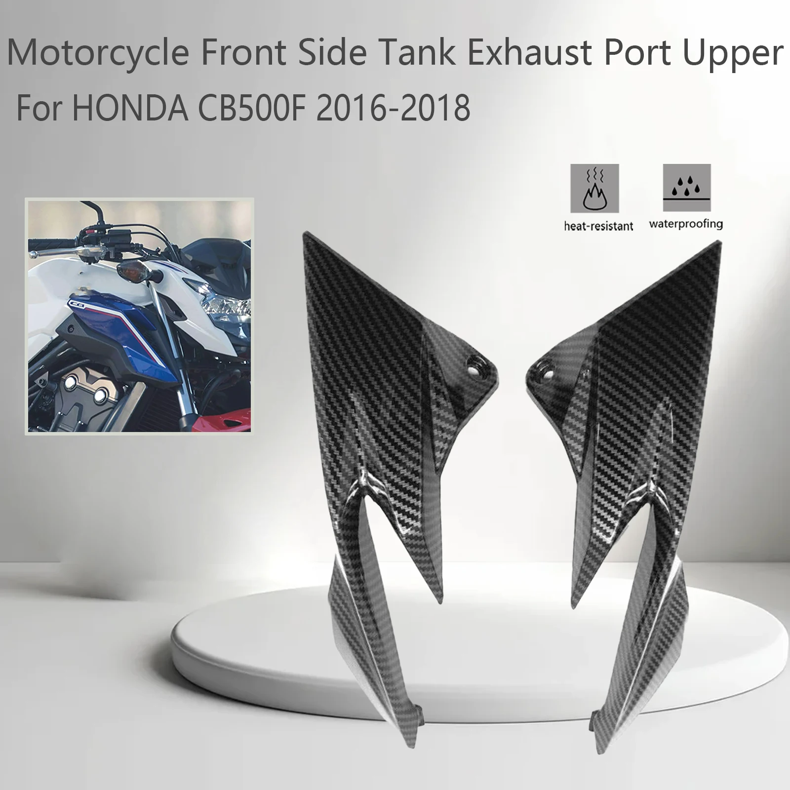 

For HONDA CB500F CB500 F cb500f 2016 2017 2018 Motorcycle Front Side Tank Air Vent Upper Fairing Trim Frame Cover Accessories
