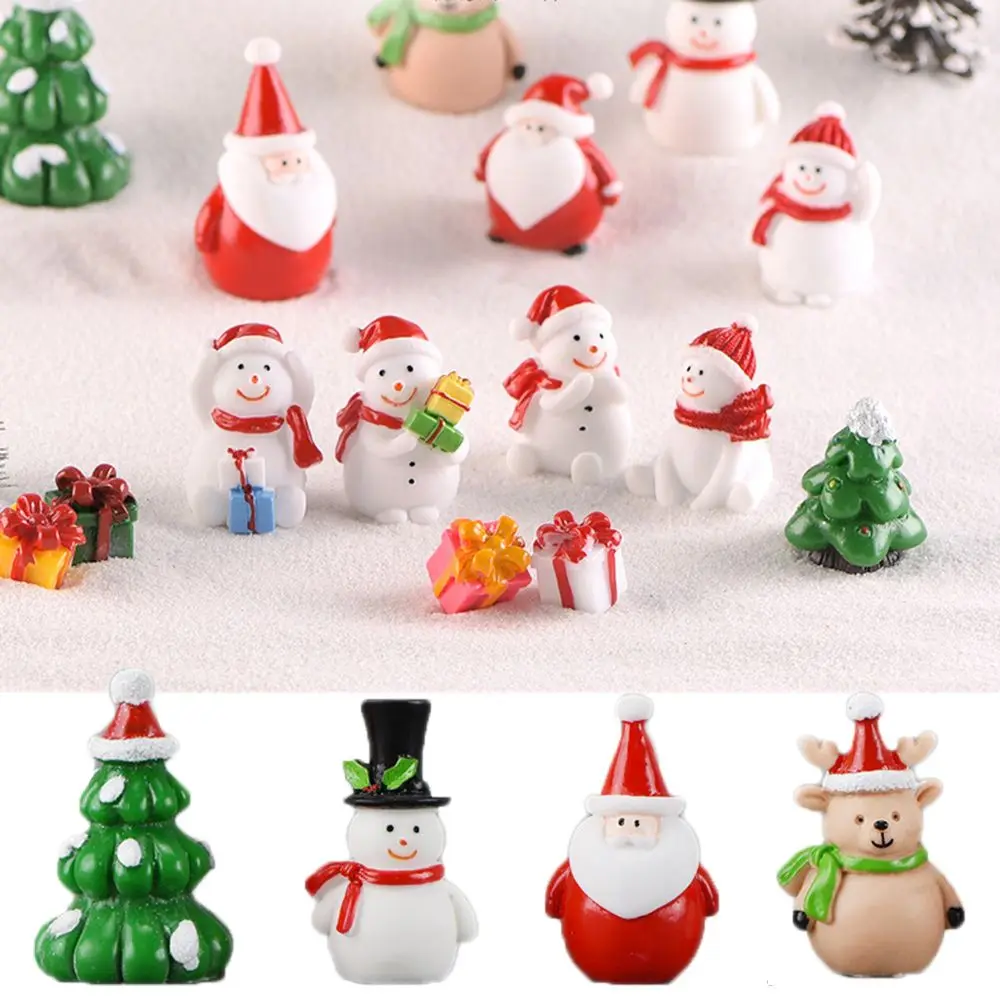 Dollhouse Ornament Home Decorations Fairy Garden Micro Landscape Deer Xmas Tree Santa Claus Miniature Snowman Christmas Figurine