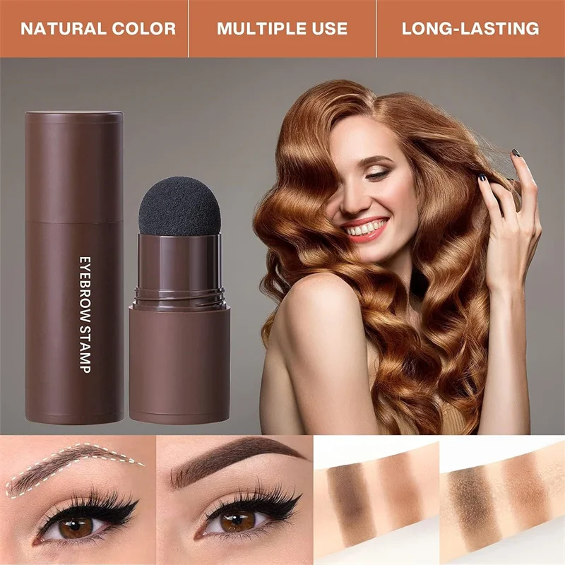 Kit stencil per timbri per sopracciglia, kit per modellare timbri per sopracciglia impermeabili Definitore per sopracciglia e polvere di riempimento, strumenti per il trucco delle donne