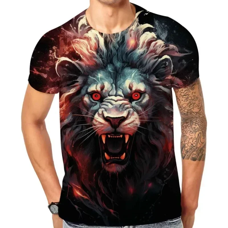 24/25 летние новые мужские персонализированные крутые модные футболки с 3D принтом и тигром, топы для мужчин и женщин, детские забавные футболки 100-6XL